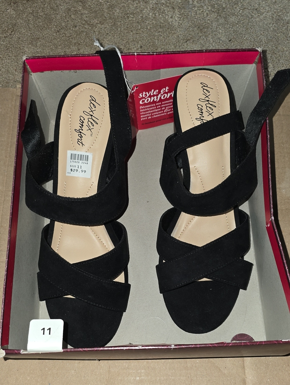 Nwt Dexflex Comfort Heeled Sandals Size 11